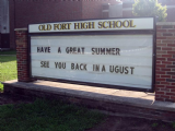 Old Fort High School Message Center